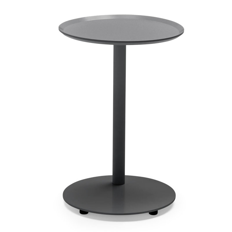 Terra Outdoor Side Table , 14'' in. W 14'' in. D, Charcoal