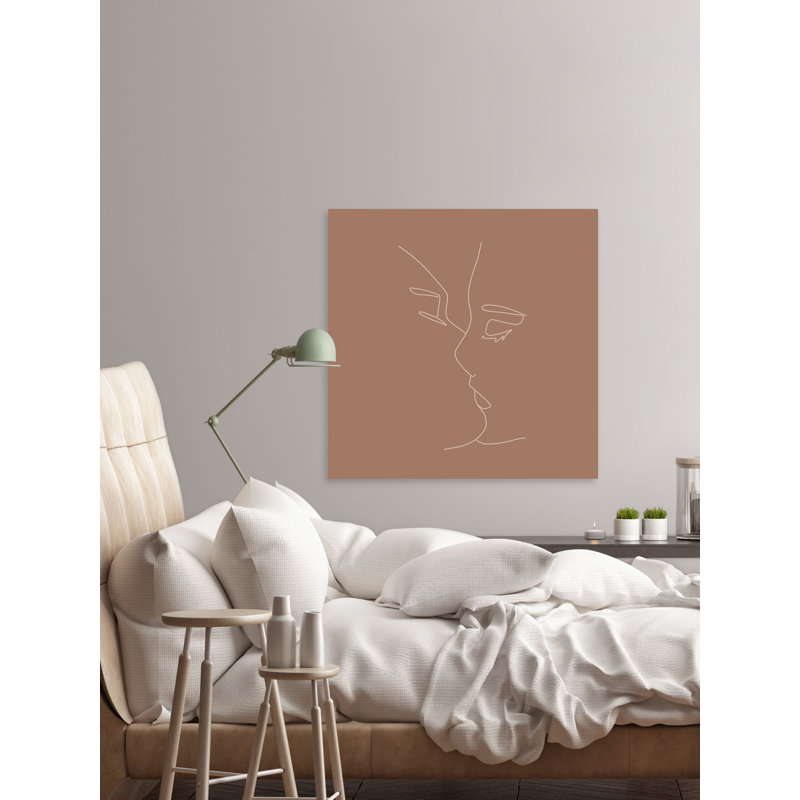 Couple In Love - Wrapped Canvas Painting, 66cm H x 66cm W x 3.81cm D