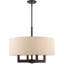 Lustre classique à 4 lumières avec abat-jour