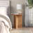 Potbelly Round End Table with Cross Base-1634217371