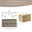 Meuble-lavabo flottant de 42 po avec lavabo, conception compacte et moderne pour une esthétique et une fonctionnalité améliorées-581802256