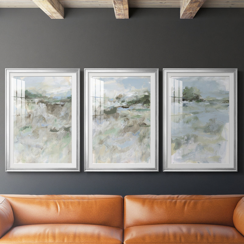 3 pièces, Argent argent, H 21 po x l 30 po