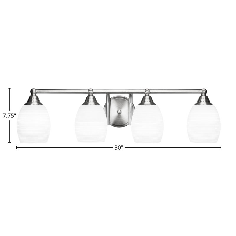 Barre d'éclairage de salle de bain 4 lumières Achen