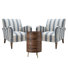 Ensemble de salon 3 pièces Brunner avec fauteuils rembourrés et table de bout à 3 tiroirs Brunner