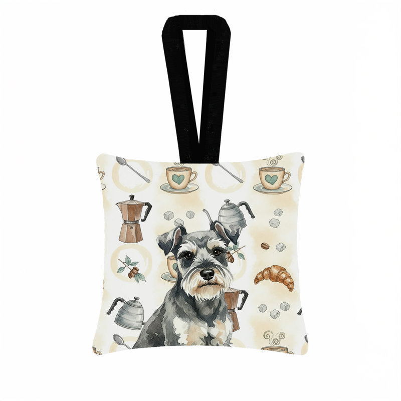 Ornement suspendu miniature en tissu Schnauzer, Schnauzer miniature