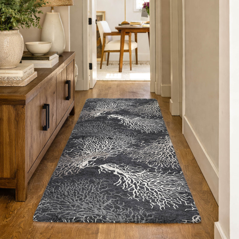 Tapis corail à poils longs de qualité supérieure lavable à la machine ADS182, Tapis de couloir 2 pi 3 po x 7 pi 6 po
