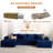 134'' Cloud Modular U-shaped Sectional Sofa With Double Chaise, Upholstered Boneless Couch For Living Room Or Bedroom-1985789357