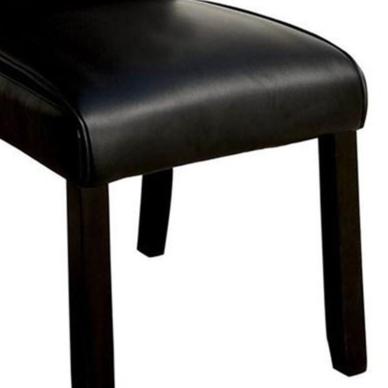 Chaise parsons rembourrée Bremer, Noir