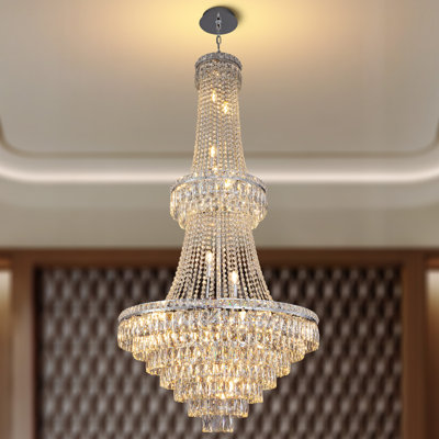 Lustre en cristal à niveaux à 29 niveaux pour hall d'entrée Mital Luxury