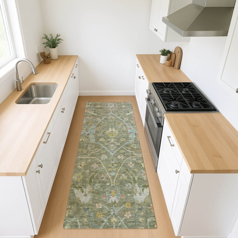 Machine Washable Indoor/Outdoor Leavittsburg ACN2232 Global Rug, Runner 2'3" x 7'6"