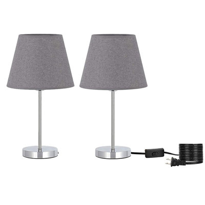 Small Nightstand Lamp with Slender Base Modern