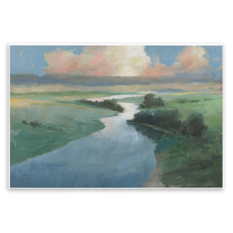 «Stream Landscape in August», art mural sur toile par Wellington Studio, H 13 po x l 19 po