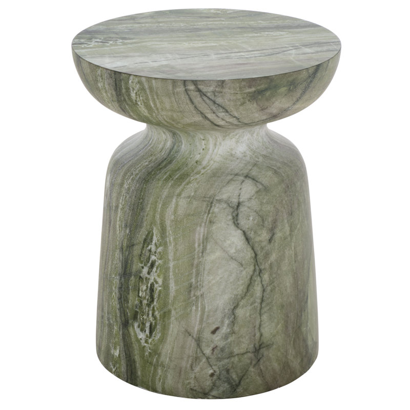 Aurielle Mushroom Accent Table, Green Marble