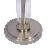 Echo Brushed Nickel Table Lamp with On/Off Switch Clear Glass Body Metal Base