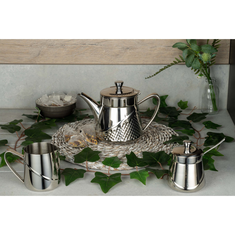Café Olé ABS-013 Arabica Plain Sugar Bowl With Lid 18/10 Stainless Steel Mirror Polished Keep Sugar Fresh