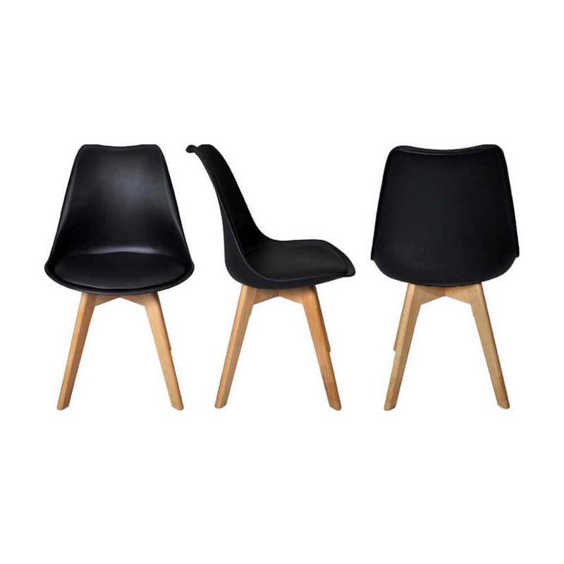 Beavercreek 45cm H Solid Wood Side Chair, Black