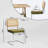 Crumley Upholstered Side Chair With Cane Rattan Back And Steel Frame-1622965410