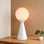 Lampe de table 13 "à DEL tactile moderne rechargeable avec abat-jour rond et charge USB-C