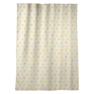 Panneau de rideau simple occultant et isolant avec passe-tringle pastel petits gâteaux
