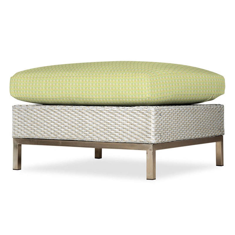 Elements Outdoor Ottoman, Cottage Pepper, Antique White
