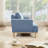 83.85" Morden Chenille Sofa Wooden Upholstered Loveseat-762084080