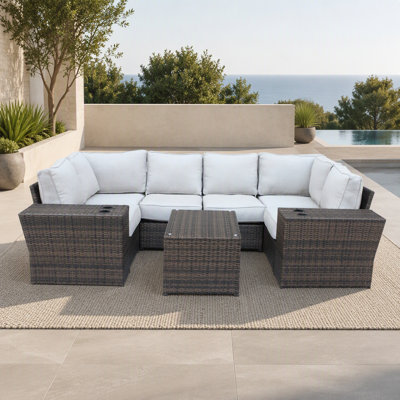 4-Person Assembled Wicker Patio Set With Cushions