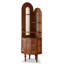 Armoire de coin en bois massif brun clair