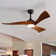 132cm 3 - Blade Classic Propeller Ceiling Fan With Remote Control And Led Light Kit Included