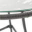 Table d'appoint pour l'extérieur en faux rotin, table de bout en verre trempé-1663985435