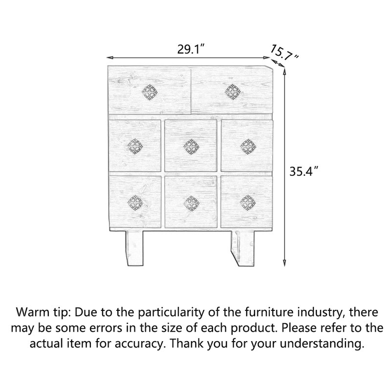 Commode d'appoint rétro multifonctionnelle
