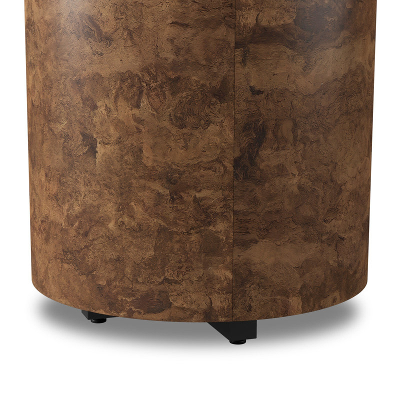 Hudson End Table, Dark Bark Paper