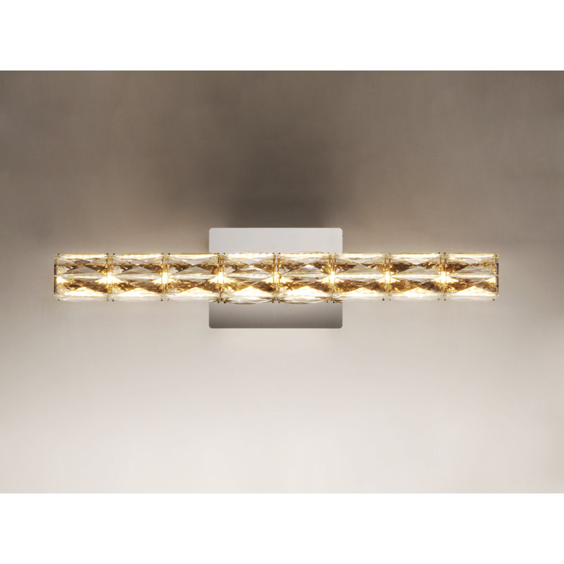 Barre d’éclairage de salle de bain en chrome poli à intensité variable à del 1 lumière Cockermouth