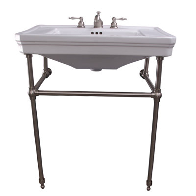 Barclay 21'' White Vitreous China Rectangular Bathroom Sink with Overflow