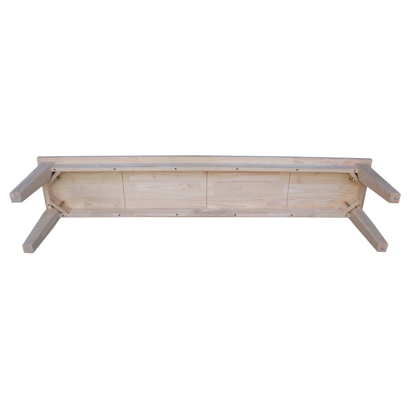 Manatuto Solid Wood Bench, 18.25 H x 72" W x 14" D
