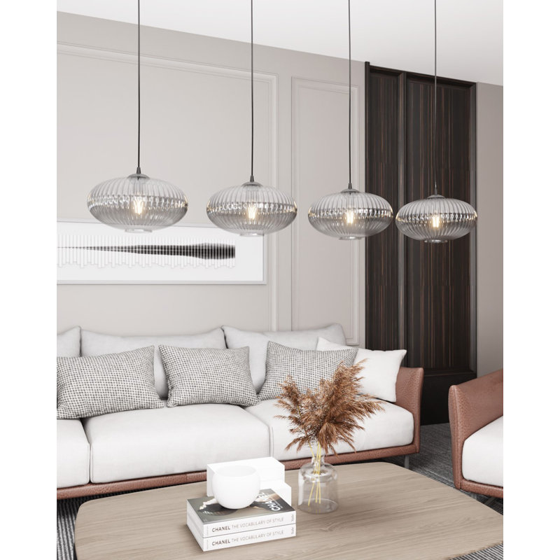 Samyiah 4 - Light Matte Black Pendant, Matte Black/Graphite