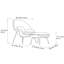 Chaise Valencia Marzena avec repose-pieds, couleur bleue