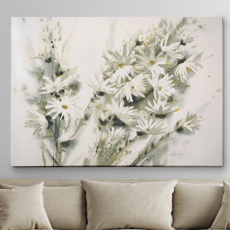" Daisy Spray ", 16" H x 20" W x 1.5" D, Wrapped Canvas