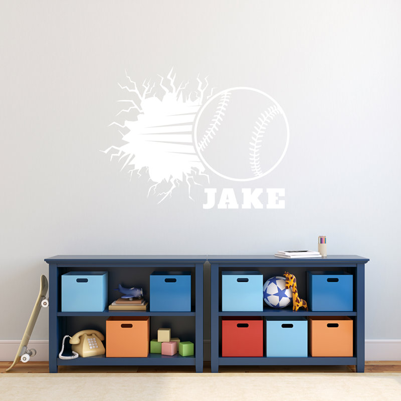 Jimenez Sports Non-Wall Damaging Wall Decal, Yes, White