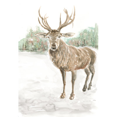 Winter Deer - Wrapped Canvas Art Prints