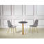 Round Faux Marble Top Metal Base Dining Table-570034825-570034838-570034837