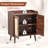 Medieval Style Rattan Sideboard Buffet Cabinet with Storage Walnut Wood Credenza Console Table for Dining Room Living Room Hallway Bar Liquor Cabinet-1902788103