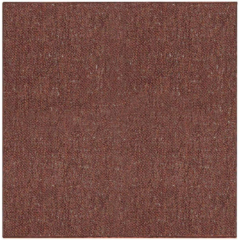 Tapis uni rouille tissé à la machine, Carré 10 pi