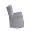 Fauteuil inclinable et pivotant gris en tissu