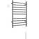 Ancona Novara Dual 10-Bar Wall Mount Towel Warmer in Matte Black with Countdown Timer