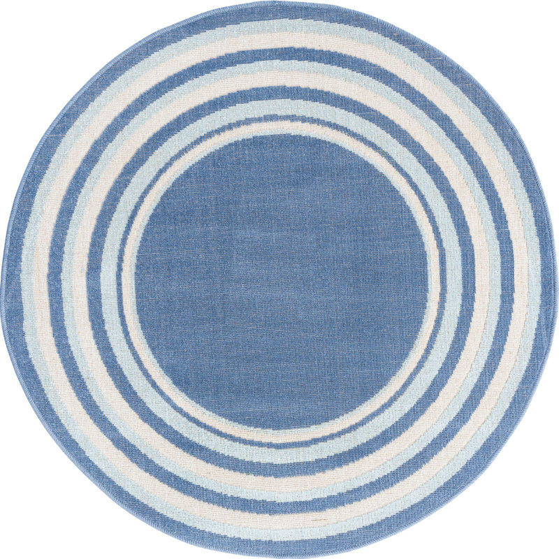 Geometric Indoor Rug, Round 3'3"