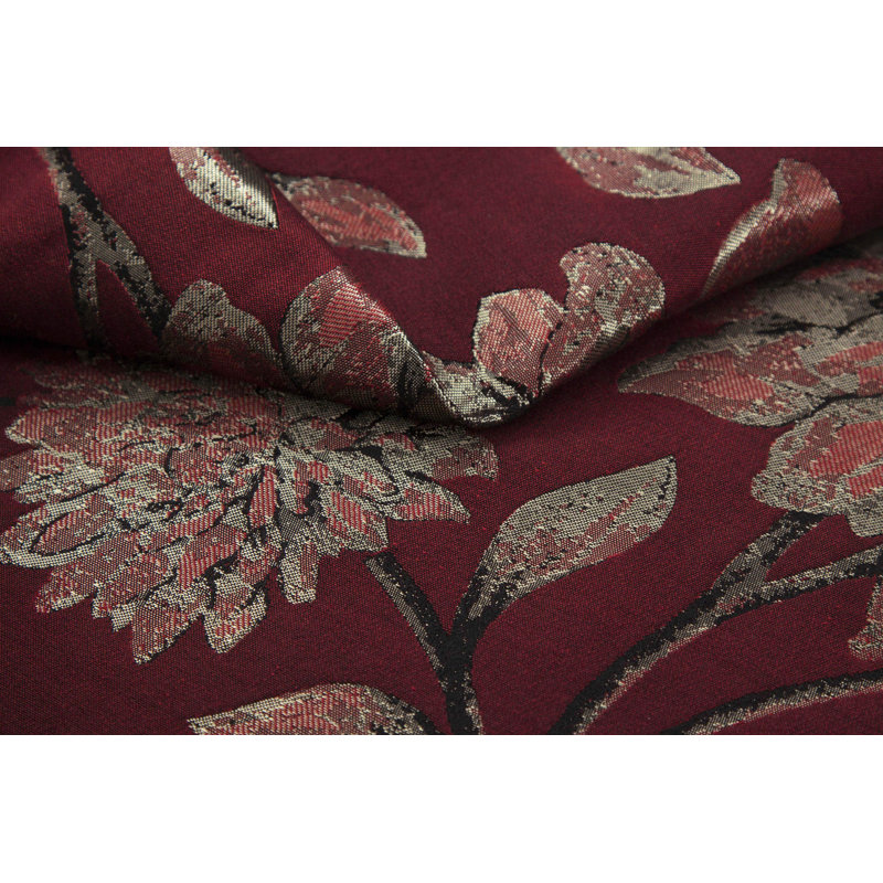 Alastair Semi Sheer Door Curtain Single Panel, Red