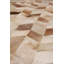 Natural Hide Cowhide Chevron Area Rug in Beige-25306619