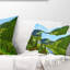 Coussin montagnes et rivière