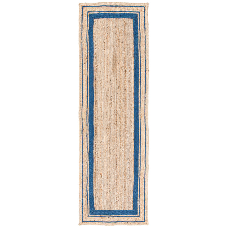 Gassaway Natural Fiber Hand Woven Jute Rug, Runner 2'6" x 8'