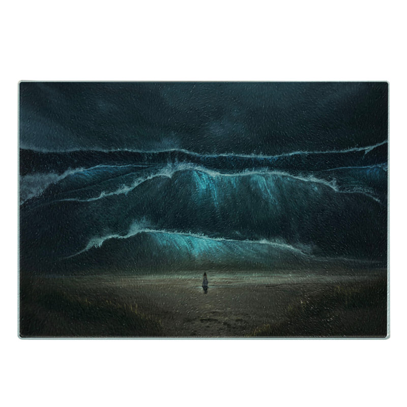 Planche à découper en verre night east urban home, 11,5 po x 8 po